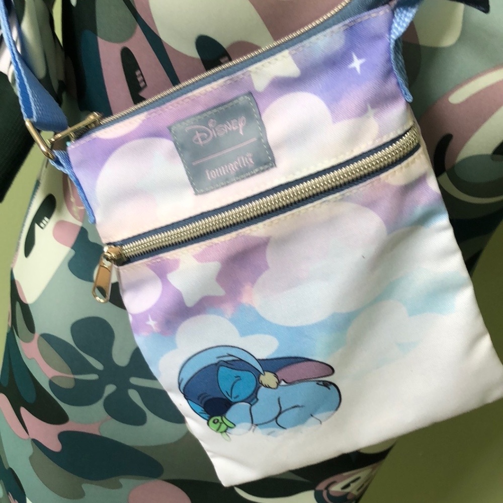 Loungefly Stitch Sleeping Passport Bag Crossbody Purse - Gem